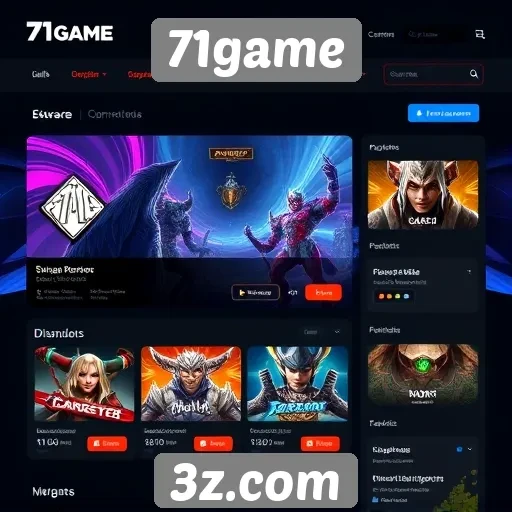 Análise da interface do usuário no site 71game