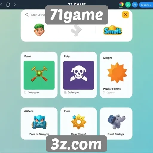 Mudanças na interface do usuário do 71game